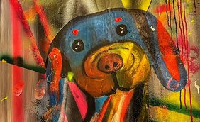 Hund - Gemälde von Alexandra Bergbauer
